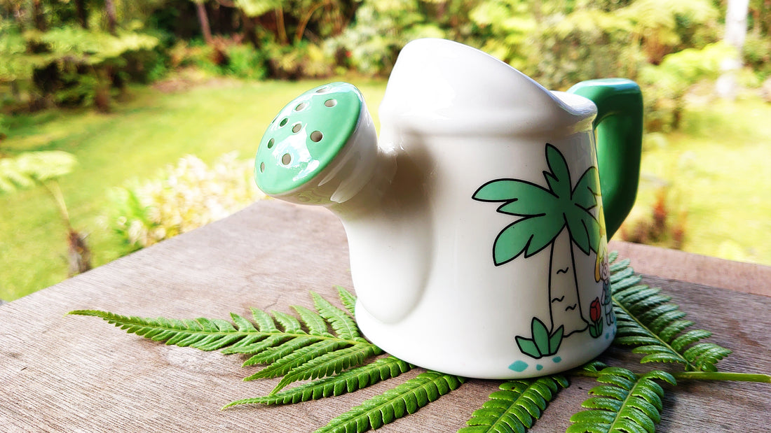 ACNH themed Watering Can Ceramic Village Pals